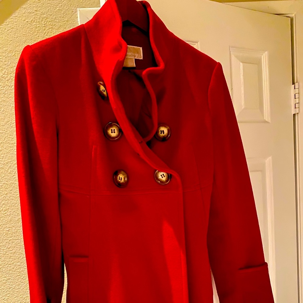 Wool peacoat with pockets
